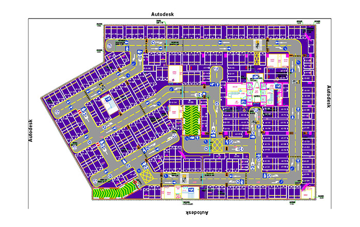 廣東地下停車場CAD平面圖設(shè)計(jì)